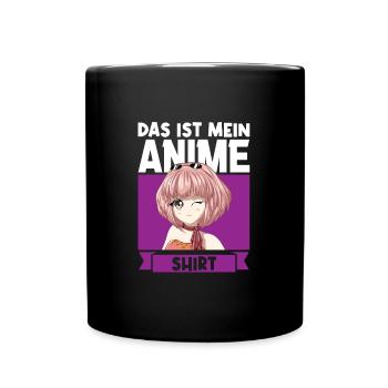 Anime Merch Anime Merch Geschenk - Tasse einfarbig - Schwarz - Vorne