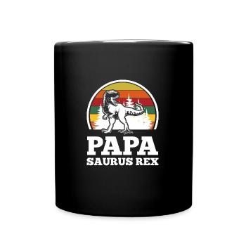 Vater Papa Vätern Geschenk - Tasse einfarbig - Schwarz - Vorne