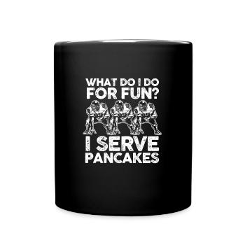 Football Lineman Footballspieler Geschenk - Tasse einfarbig - Schwarz - Vorne