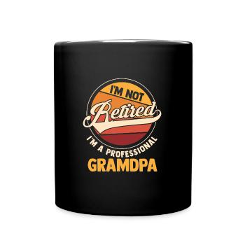 Opa Retro-Großvater Geschenk - Tasse einfarbig - Schwarz - Vorne