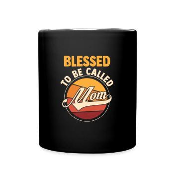Mama Retro Mutter Geschenk - Tasse einfarbig - Schwarz - Vorne