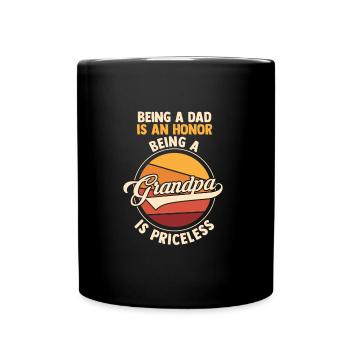Opa Retro-Großvater Geschenk - Tasse einfarbig - Schwarz - Vorne