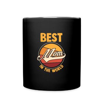 Mama Retro Mutter Geschenk - Tasse einfarbig - Schwarz - Vorne