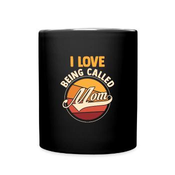Mama Retro Mutter Geschenk - Tasse einfarbig - Schwarz - Vorne