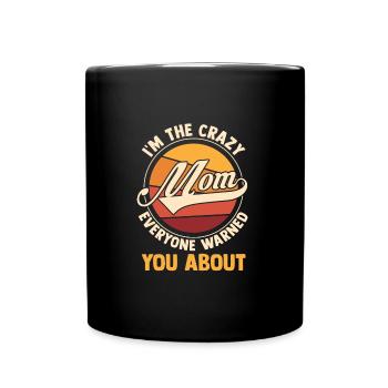 Mama Retro Mutter Geschenk - Tasse einfarbig - Schwarz - Vorne