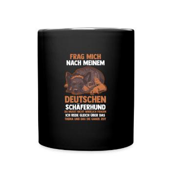 Hund Hundebesitzer Hund Hundehalter Geschenk - Tasse einfarbig - Schwarz - Vorne