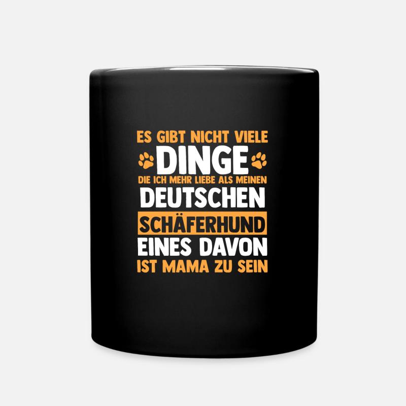 Schäferhund & Mama Hund Deutsche Schäferhunde Gesc - Tasse einfarbig - Schwarz