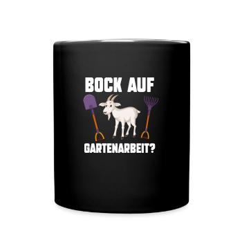 Gartenarbeit Garten Pflanzen Geschenk - Tasse einfarbig - Schwarz - Vorne