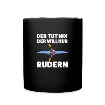 Rudern Sport Rudersport Geschenk - Tasse einfarbig - Schwarz - Vorne
