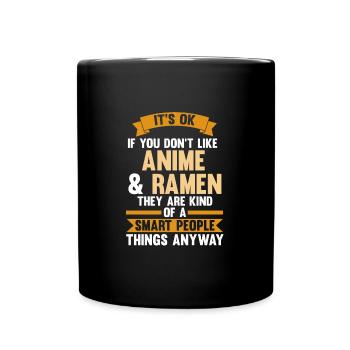 Anime & Ramen Anime & Ramen Merch Geschenk - Tasse einfarbig - Schwarz - Vorne