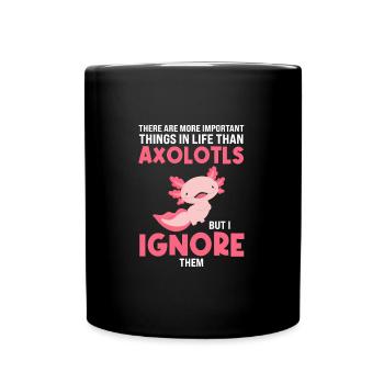 Axolotl Axolotl Tiergeschenk - Tasse einfarbig - Schwarz - Vorne