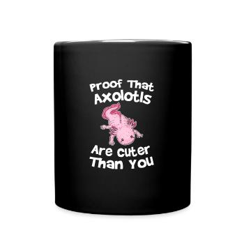 Axolotl Axolotl Tiergeschenk - Tasse einfarbig - Schwarz - Vorne
