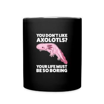 Axolotl Axolotl Tiergeschenk - Tasse einfarbig - Schwarz - Vorne