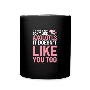 Axolotl Axolotl Tiergeschenk - Tasse einfarbig - Schwarz - Vorne