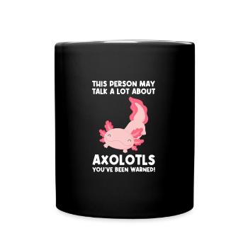 Axolotl Axolotl Tiergeschenk - Tasse einfarbig - Schwarz - Vorne