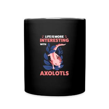 Axolotl Axolotl Tiergeschenk - Tasse einfarbig - Schwarz - Vorne