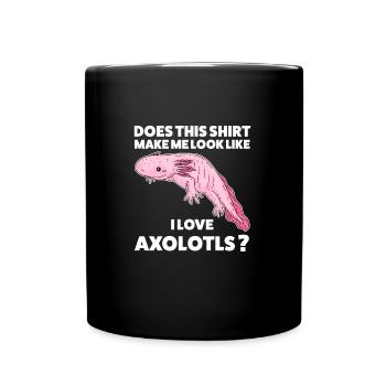 Axolotl Axolotl Tiergeschenk - Tasse einfarbig - Schwarz - Vorne