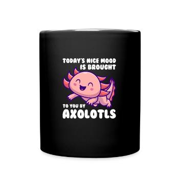 Axolotl Axolotl Tiergeschenk - Tasse einfarbig - Schwarz - Vorne