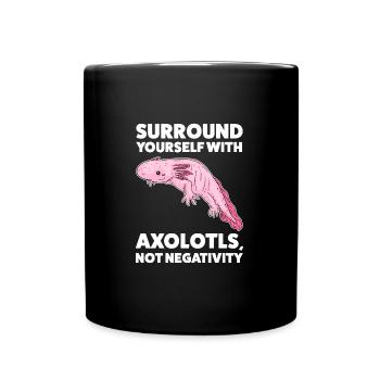 Axolotl Axolotl Tiergeschenk - Tasse einfarbig - Schwarz - Vorne