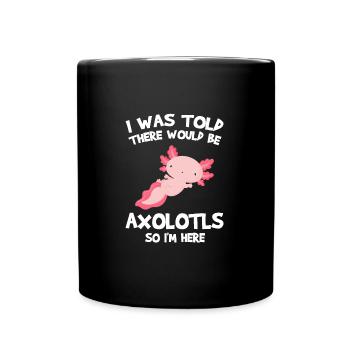 Axolotl Axolotl Tiergeschenk - Tasse einfarbig - Schwarz - Vorne