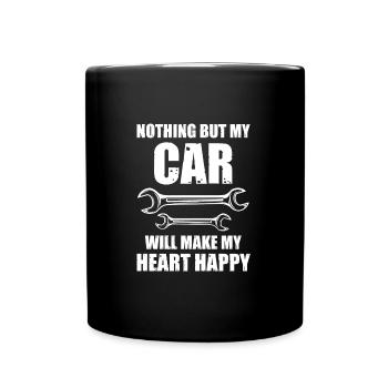 Autos Autos Autoliebhaber Geschenk - Tasse einfarbig - Schwarz - Vorne