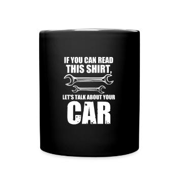 Autos Autos Autoliebhaber Geschenk - Tasse einfarbig - Schwarz - Vorne