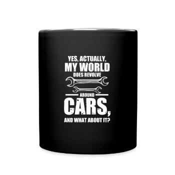 Autos Autos Autoliebhaber Geschenk - Tasse einfarbig - Schwarz - Vorne