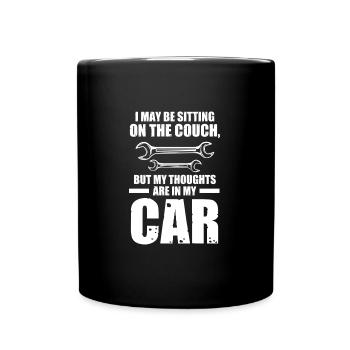 Autos Autos Autoliebhaber Geschenk - Tasse einfarbig - Schwarz - Vorne