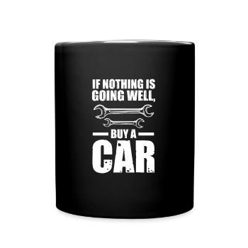 Autos Autos Autoliebhaber Geschenk - Tasse einfarbig - Schwarz - Vorne