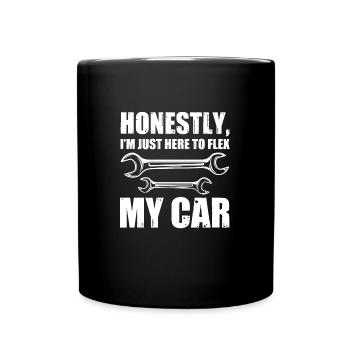 Autos Autos Autoliebhaber Geschenk - Tasse einfarbig - Schwarz - Vorne