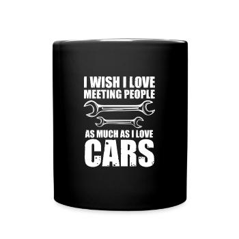 Autos Autos Autoliebhaber Geschenk - Tasse einfarbig - Schwarz - Vorne