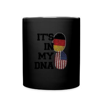 Deutschland Deutsch Deutsche Wurzeln Geschenk - Tasse einfarbig - Schwarz - Vorne