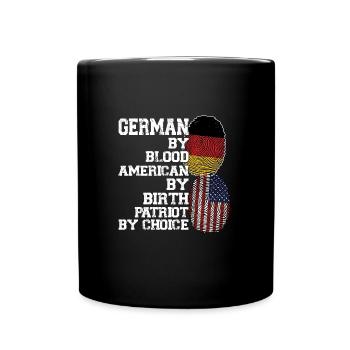Deutschland Deutsch Deutsche Wurzeln Geschenk - Tasse einfarbig - Schwarz - Vorne