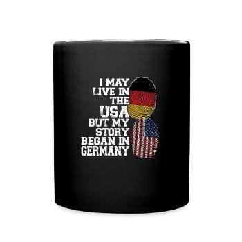 Deutschland Deutsch Deutsche Wurzeln Geschenk - Tasse einfarbig - Schwarz - Vorne