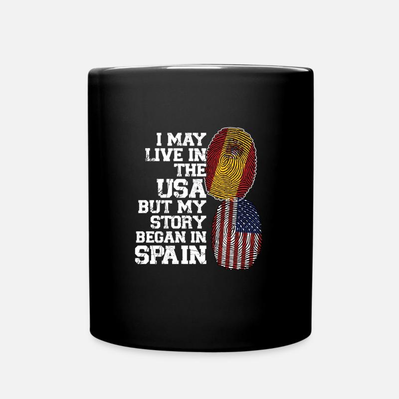 Spanisch Spanien Spanische Wurzeln Geschenk - Tasse einfarbig - Schwarz