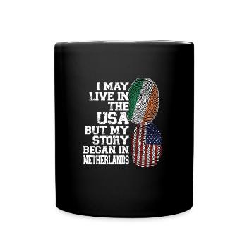 Irland Irisch Irische Wurzeln Geschenk - Tasse einfarbig - Schwarz - Vorne
