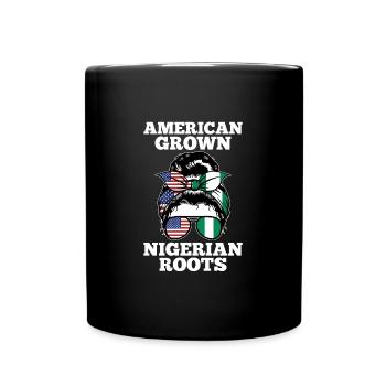 Nigerianer Nigeria Nigerianische Wurzeln Geschenk - Tasse einfarbig - Schwarz - Vorne