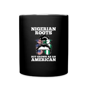 Nigerianer Nigeria Nigerianische Wurzeln Geschenk - Tasse einfarbig - Schwarz - Vorne