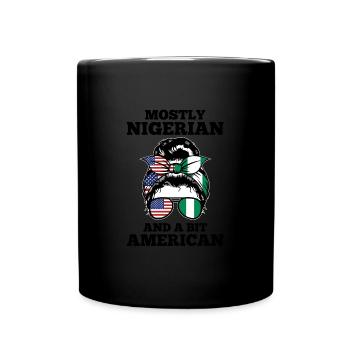 Nigerianer Nigeria Nigerianische Wurzeln Geschenk - Tasse einfarbig - Schwarz - Vorne