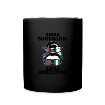 Nigerianer Nigeria Nigerianische Wurzeln Geschenk - Tasse einfarbig - Schwarz - Vorne