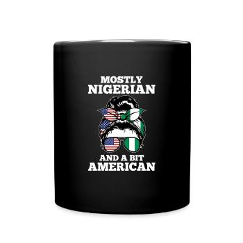 Nigerianer Nigeria Nigerianische Wurzeln Geschenk - Tasse einfarbig - Schwarz - Vorne