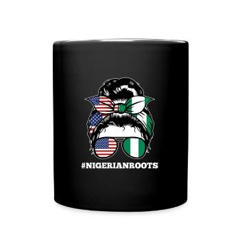 Nigerianer Nigeria Nigerianische Wurzeln Geschenk - Tasse einfarbig - Schwarz - Vorne