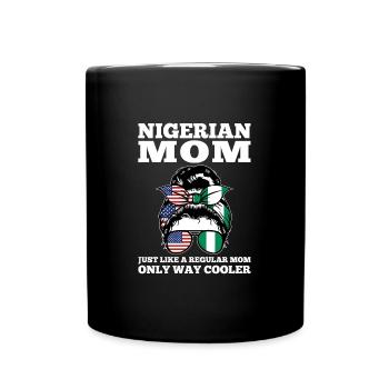 Nigerianer Nigeria Nigerianische Wurzeln Geschenk - Tasse einfarbig - Schwarz - Vorne