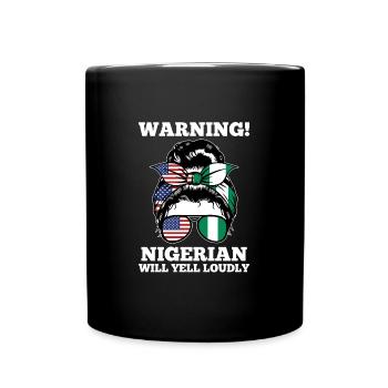 Nigerianer Nigeria Nigerianische Wurzeln Geschenk - Tasse einfarbig - Schwarz - Vorne