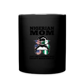 Nigerianer Nigeria Nigerianische Wurzeln Geschenk - Tasse einfarbig - Schwarz - Vorne