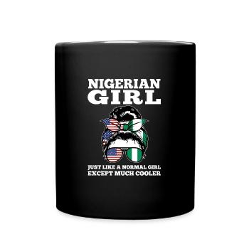 Nigerianer Nigeria Nigerianische Wurzeln Geschenk - Tasse einfarbig - Schwarz - Vorne
