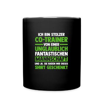 Co-Trainer Sport Trainer Geschenk - Tasse einfarbig - Schwarz - Vorne
