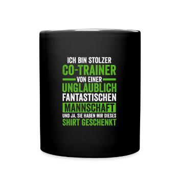 Co-Trainer Sport Assistenztrainer Geschenk - Tasse einfarbig - Schwarz - Vorne