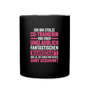 Co-Trainerin Sport Coach Geschenk - Tasse einfarbig - Schwarz - Vorne
