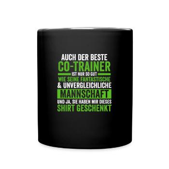 Co-Trainer Sport Cotrainer Geschenk - Tasse einfarbig - Schwarz - Vorne